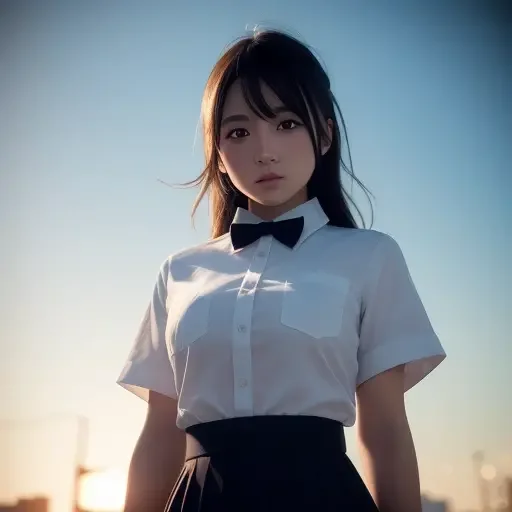 AI绘画|衬衣小姐姐第三弹