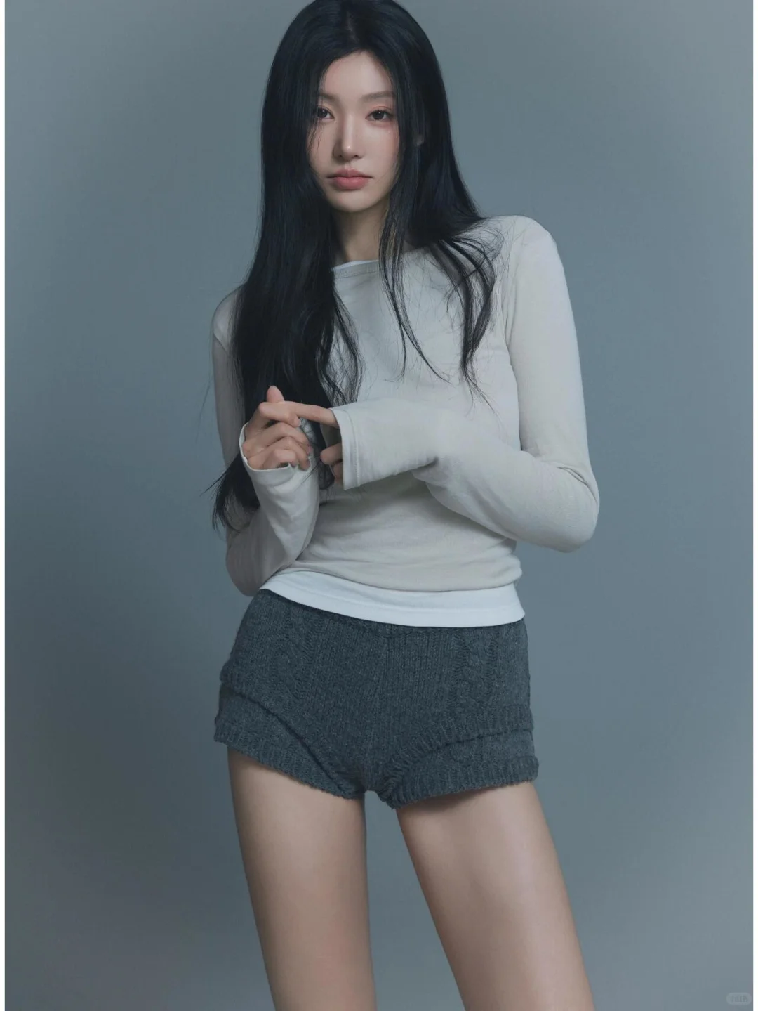 上海正宗大长腿 灰色更出彩