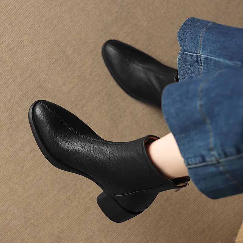 🍂复古棕靴子太香了！显瘦又高级💖