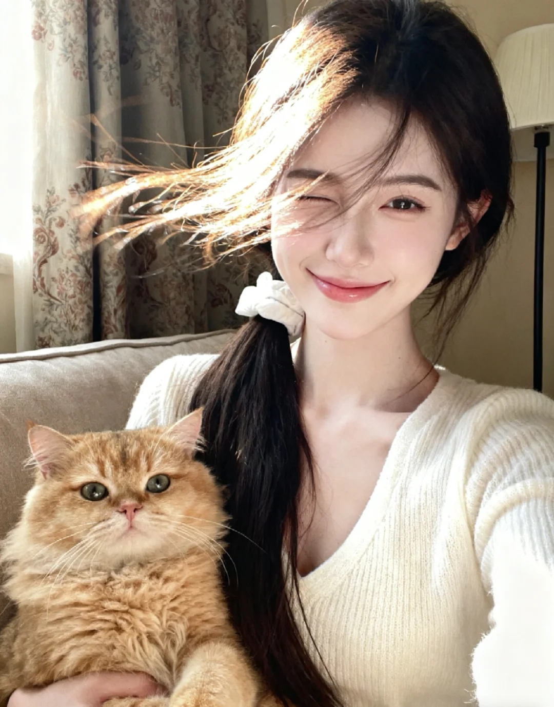 谁能拒绝会陪我晒太阳的橘猫呢✨