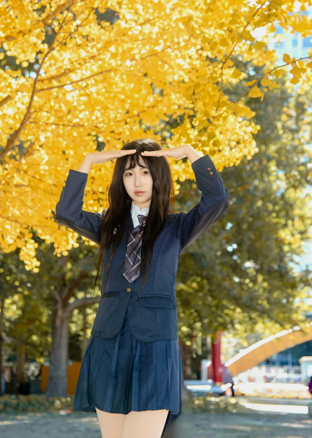 【🍂朝阳公园秋日心动警报！JK短裙×银杏雨，清
