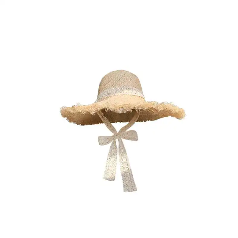 大檐草帽女夏沙滩度假防晒太阳帽海边出游蕾