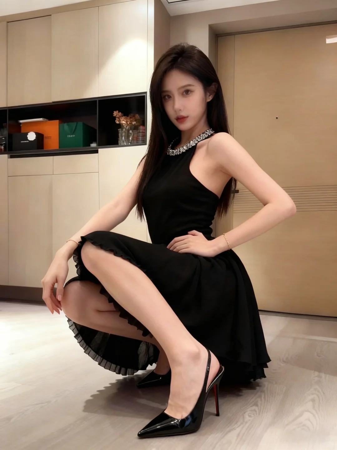 这双黑♠️A 高跟，搭遍衣橱的万能神器！