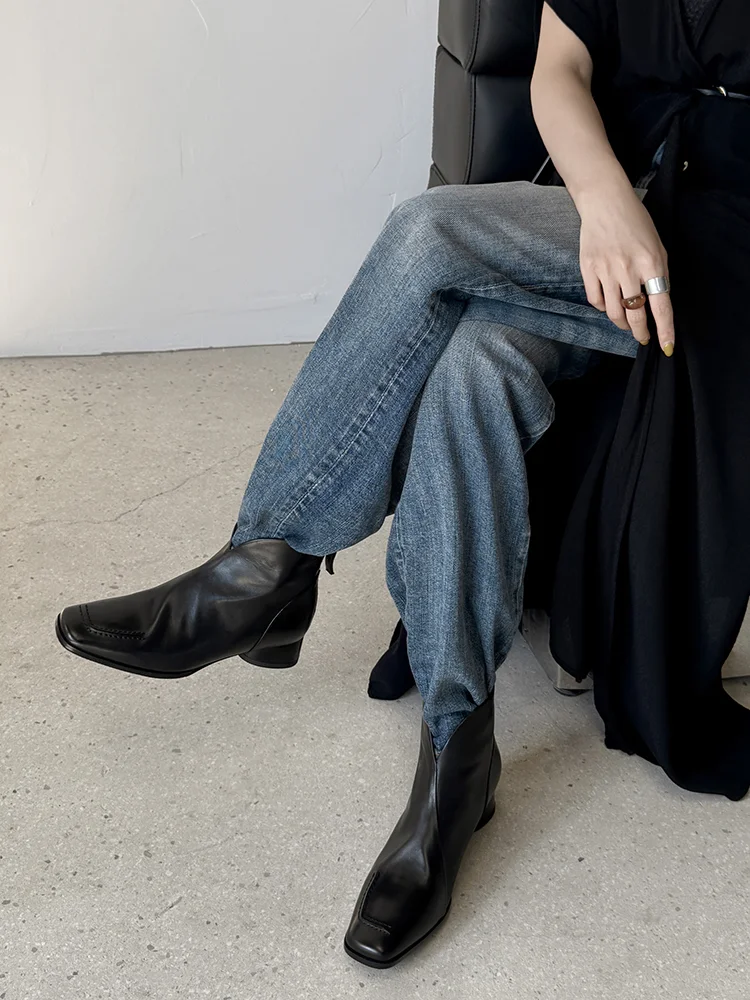 🍂复古粗跟靴子，通勤也能美美哒！