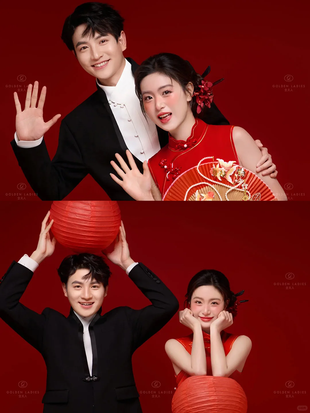 赢麻了❗️拍的旗袍新中式婚纱照惊艳了时光