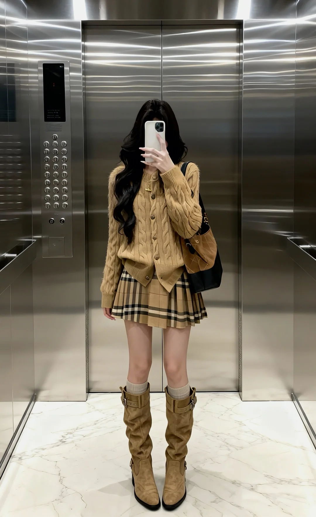 这么穿真的好韩好温柔好奶！