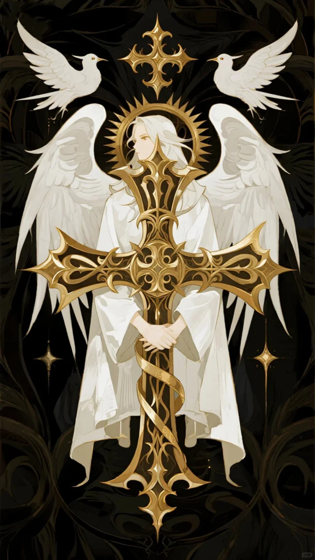 黑金十字架手机壁纸分享