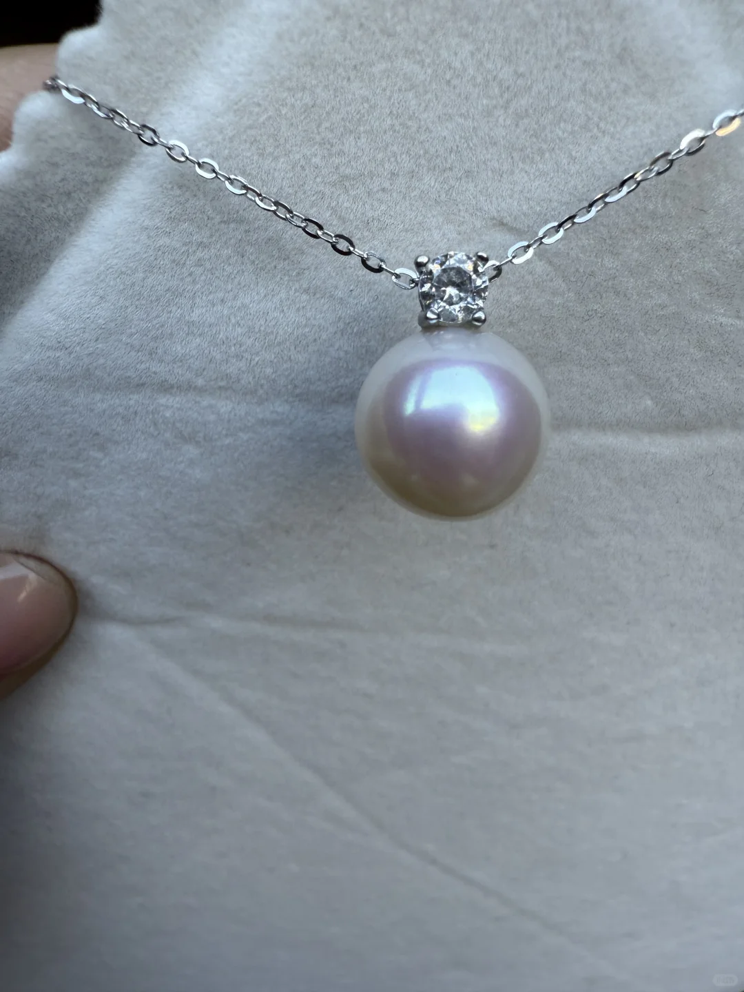 天然极光淡水珍珠吊坠12mm➗