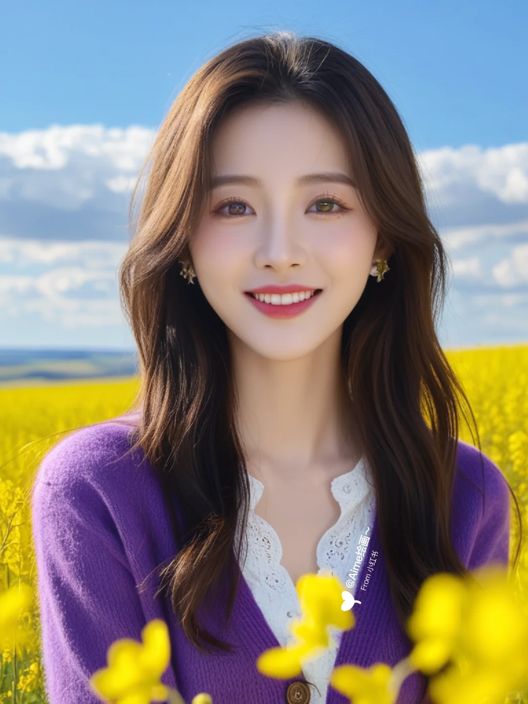 Ai写真🌿🌸风里已经有了春天的味道🎨