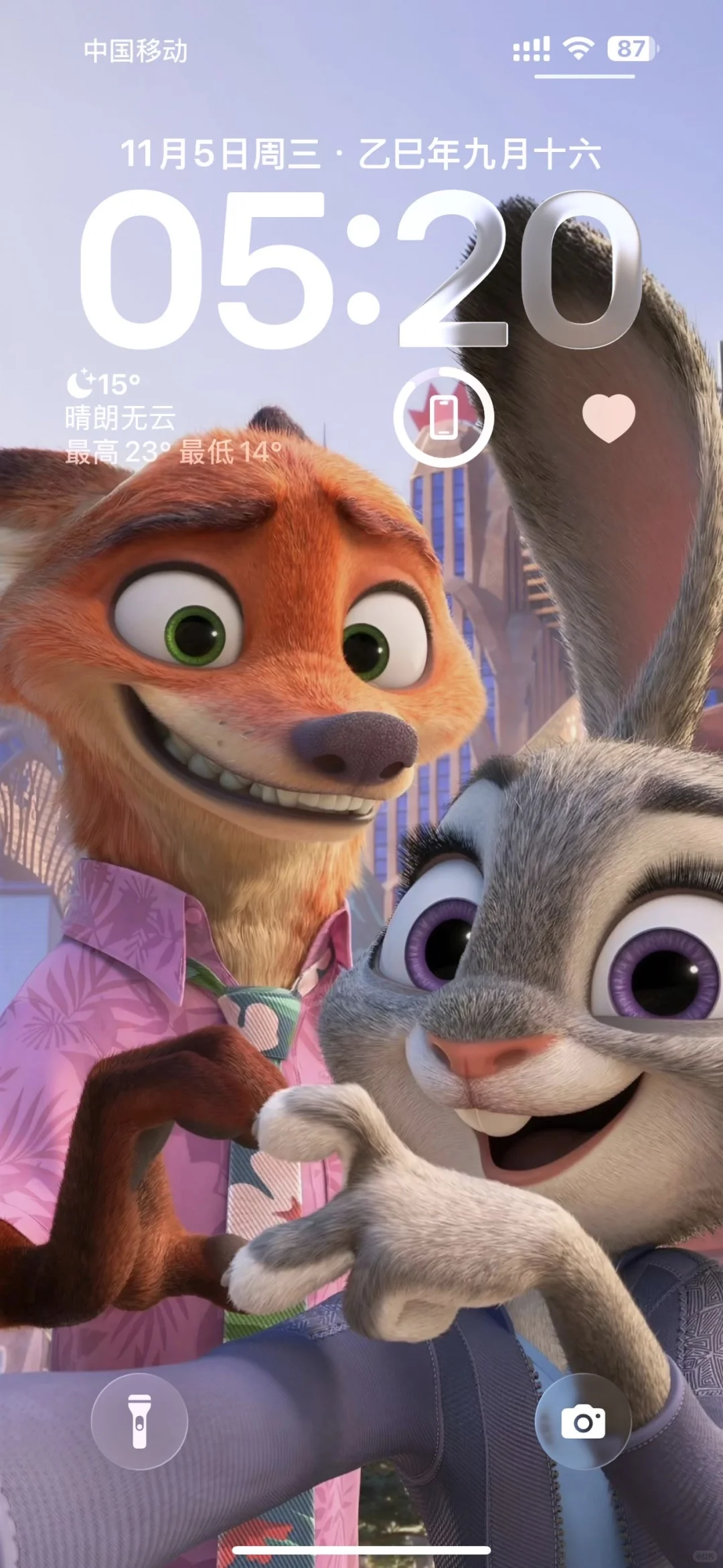 𝗦𝗛𝗔𝗥𝗘：疯狂动物城·手机锁屏壁纸🦊🐰