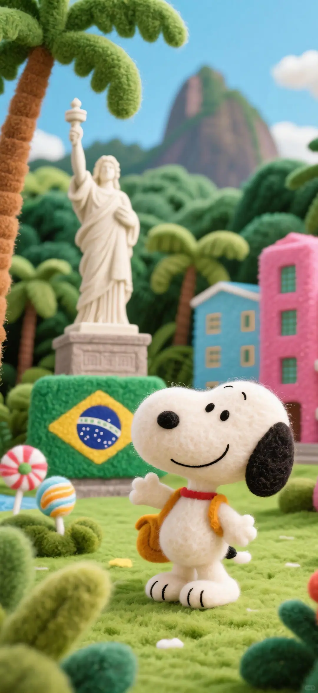 史努比 | 史努比毛毡系列手机壁纸分享