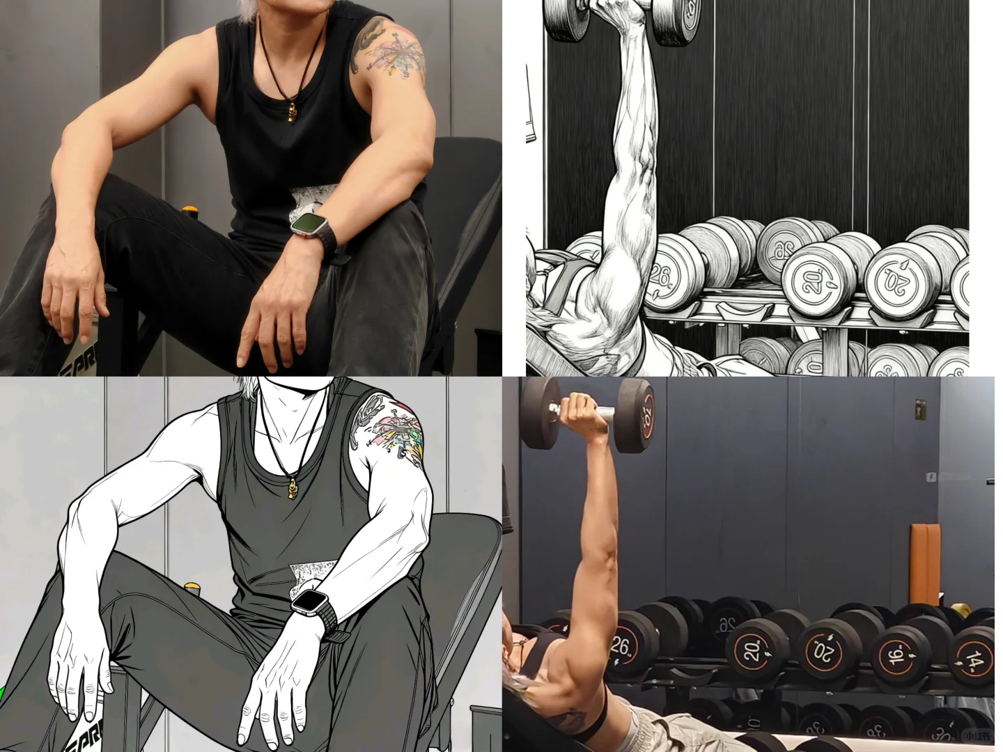 沉溺在这肌肉线条中无法自拔…