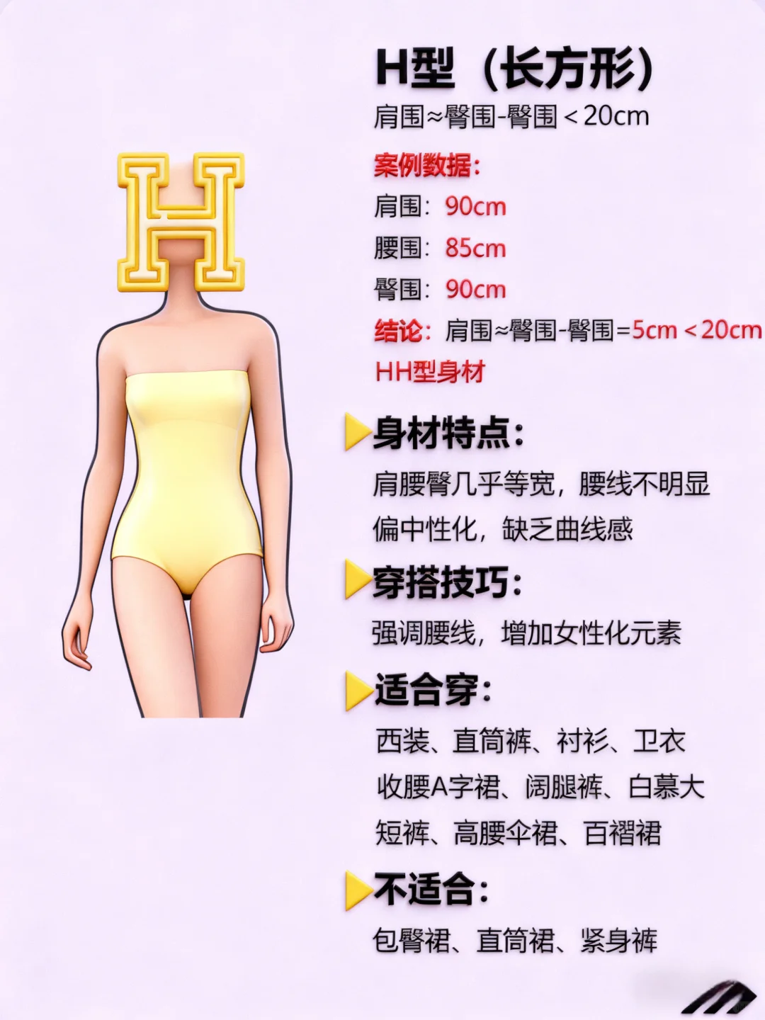 不同体型自测方法💘5种体型穿搭公式