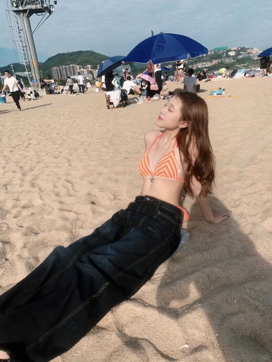 海边的自由生命力～是泳衣给的！🏝️🌊🫧👙