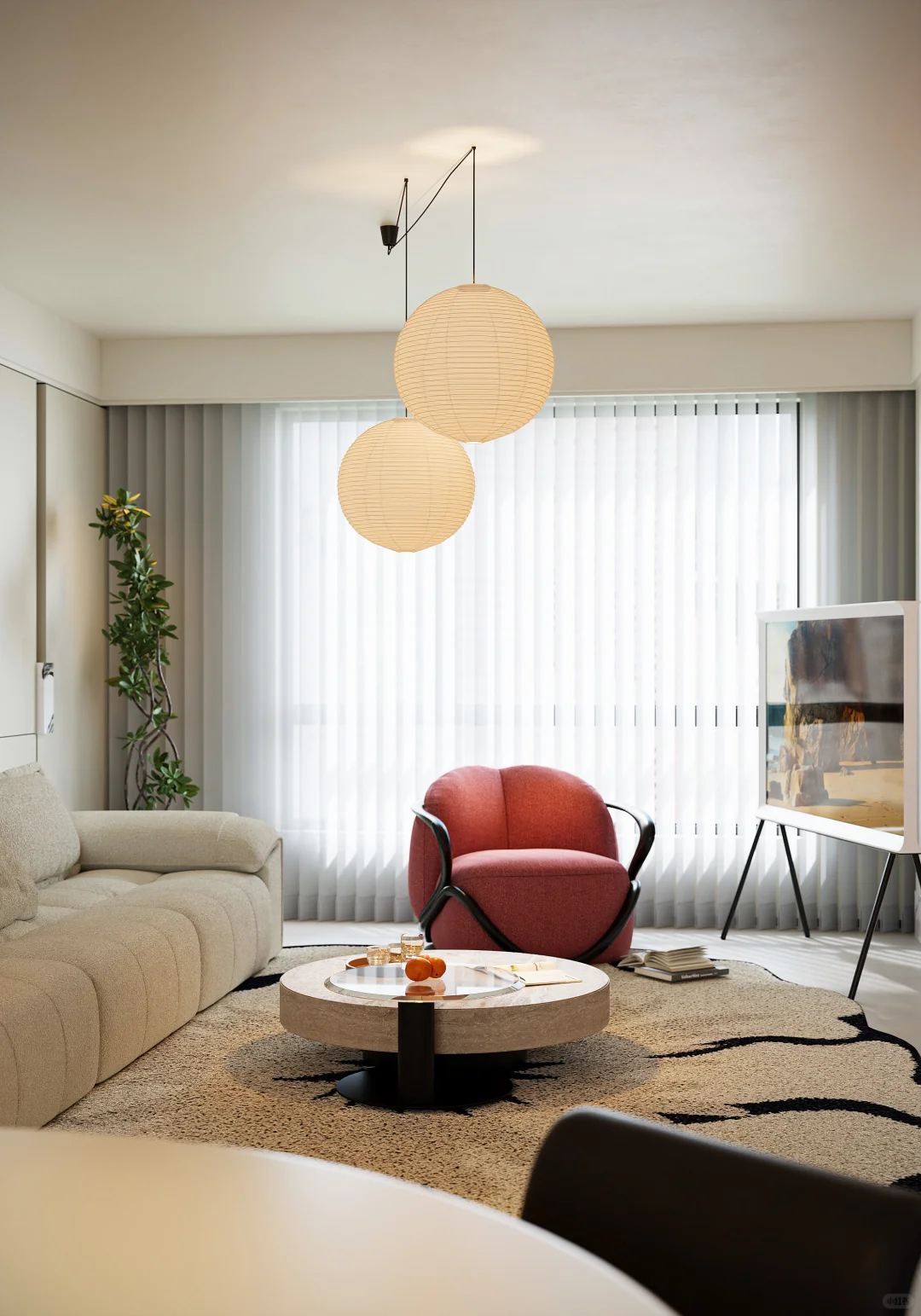 一眼爱上“女人味”十足的奶油风温馨小家设计