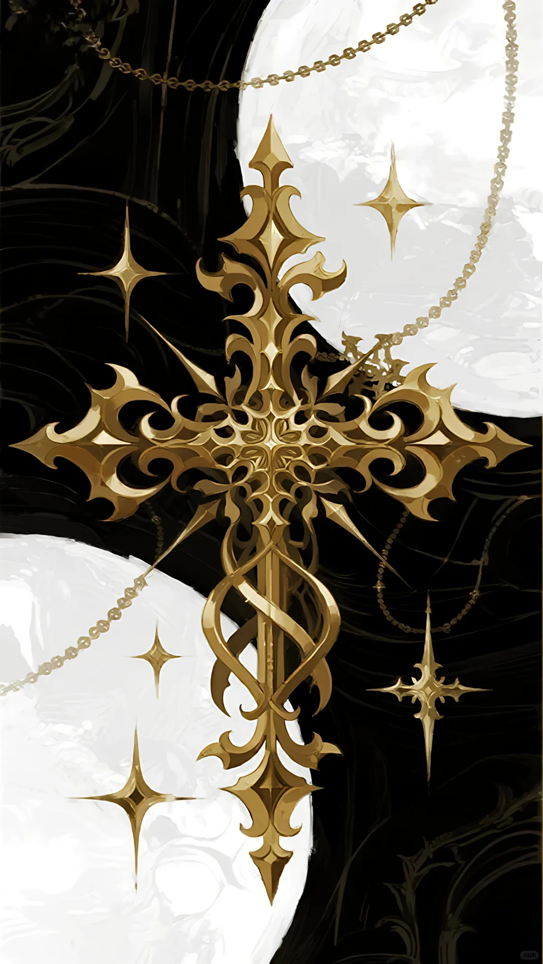 黑金十字架手机壁纸分享