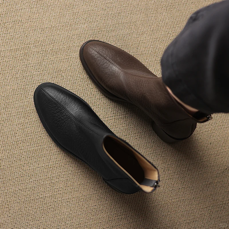 🍂复古棕靴子太香了！显瘦又高级💖