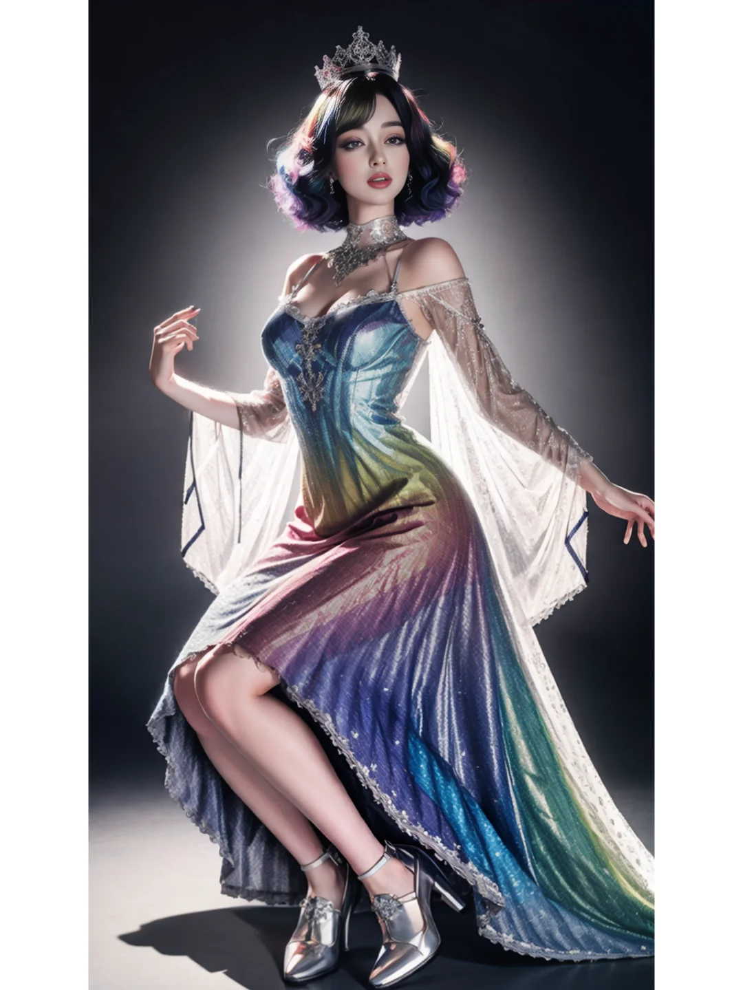 🌈彩虹女神降临！独特魅力无法抵挡！💃