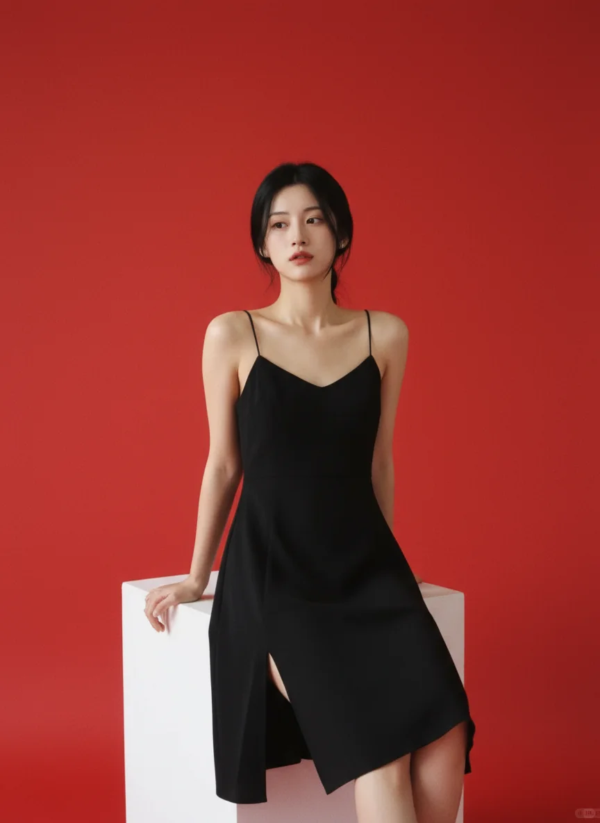 nanobanana生成法式红墙写真（附提示词）