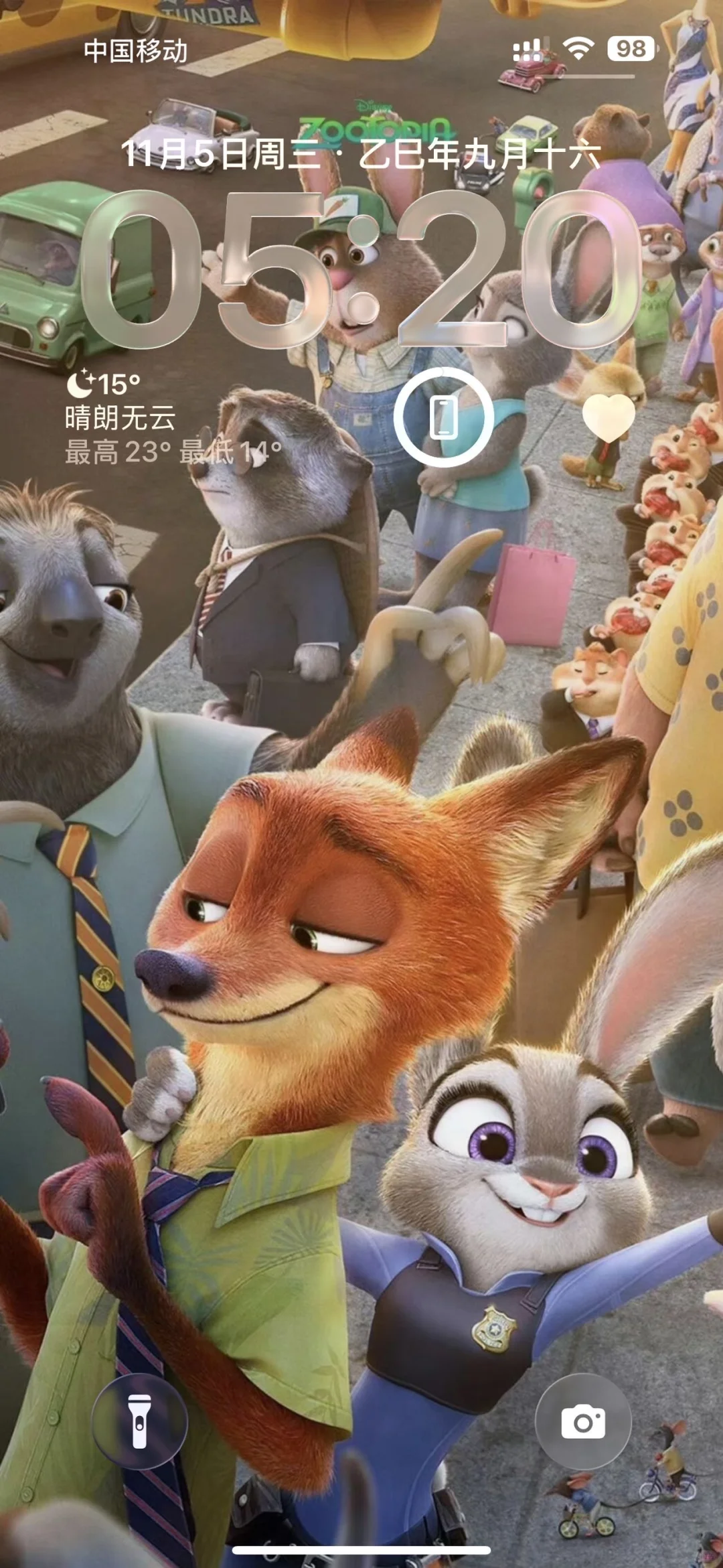 𝗦𝗛𝗔𝗥𝗘：疯狂动物城·手机锁屏壁纸🦊🐰