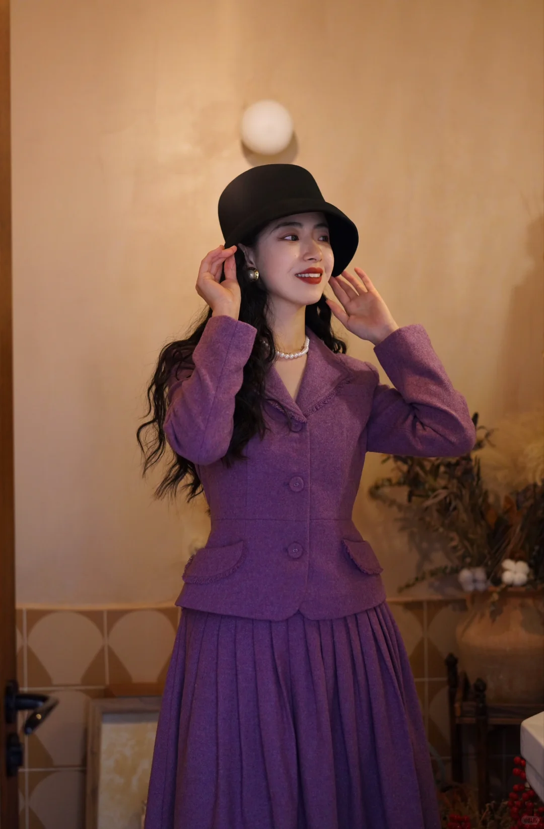 复古衣橱｜一抹紫色优雅