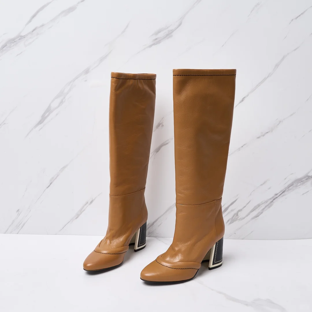 2️⃣折Marni女士复古高跟长靴💅