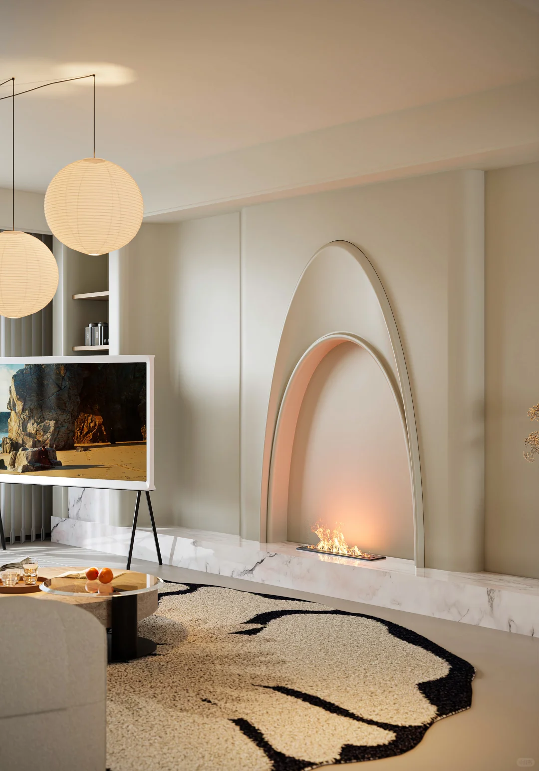 一眼爱上“女人味”十足的奶油风温馨小家设计