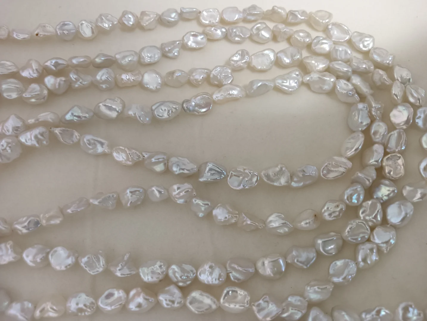 极光碎银子，天然无核淡水珍珠