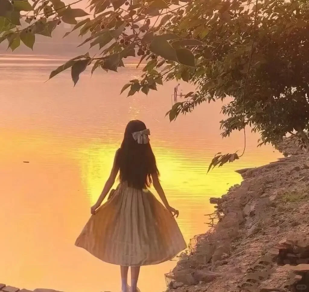 唯美女头像背影