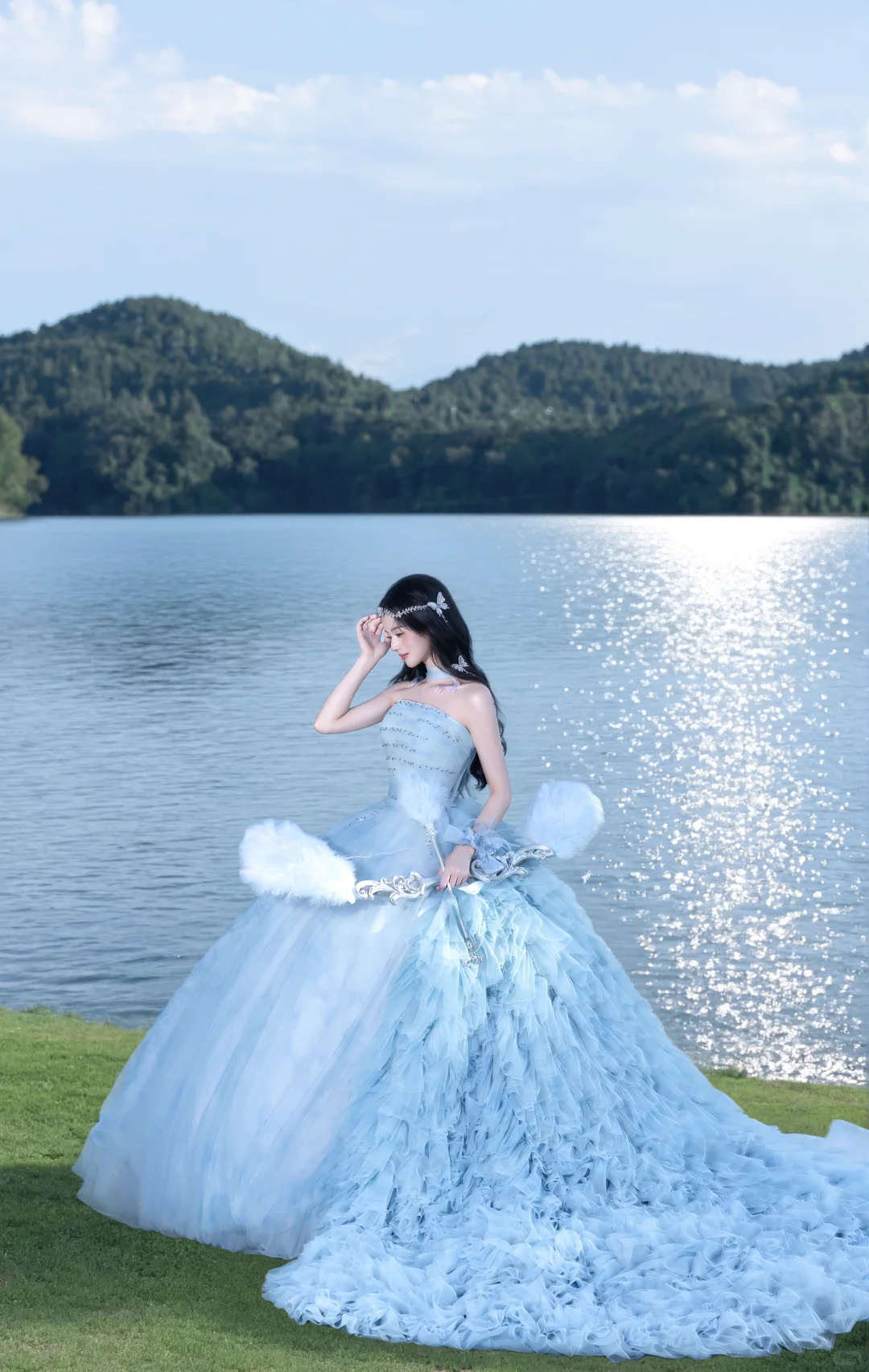 谁还没拍白鹿同款婚纱照🌊湖光仙纱超治愈