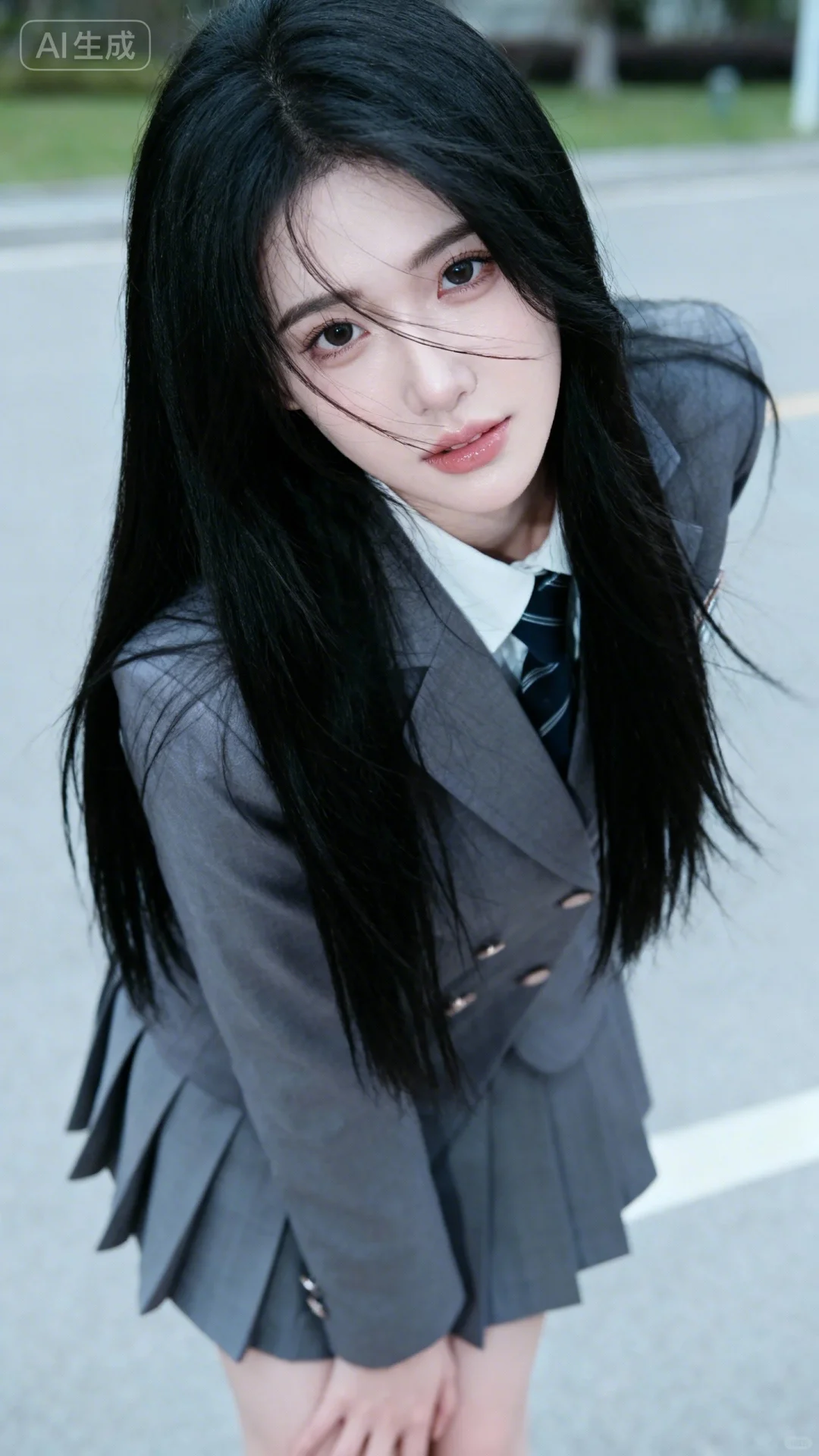 校服女孩，青春气息扑面而来