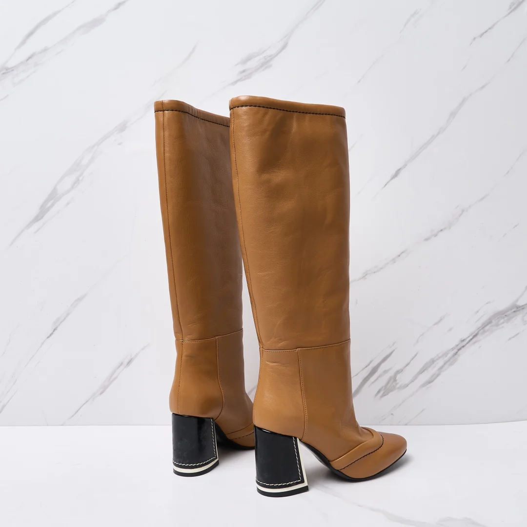 2️⃣折Marni女士复古高跟长靴💅