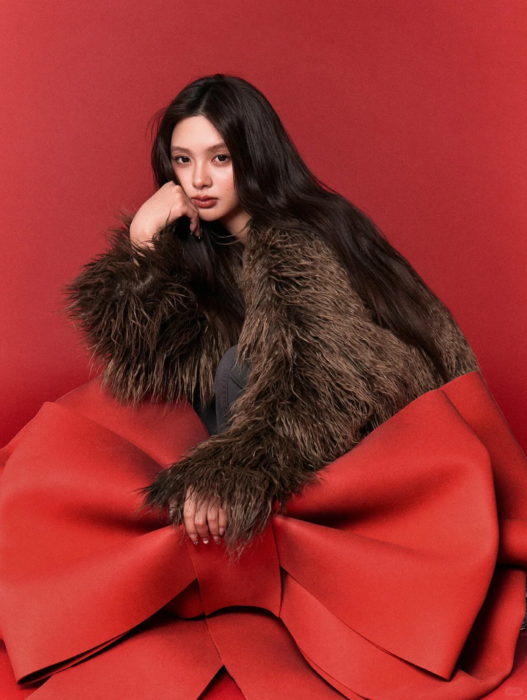 好特别！红色蝴蝶结🎀圣诞写真又酷又美