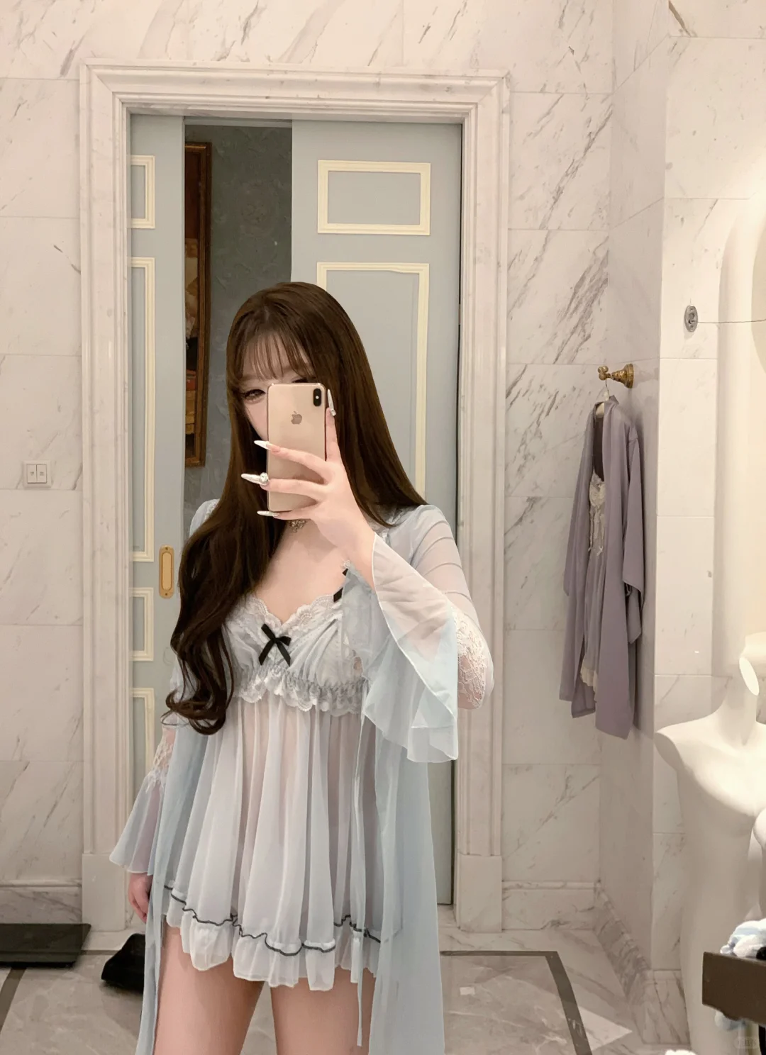 🪞🤍好纯欲的睡裙！蕾丝睡裙好适合约会穿！！