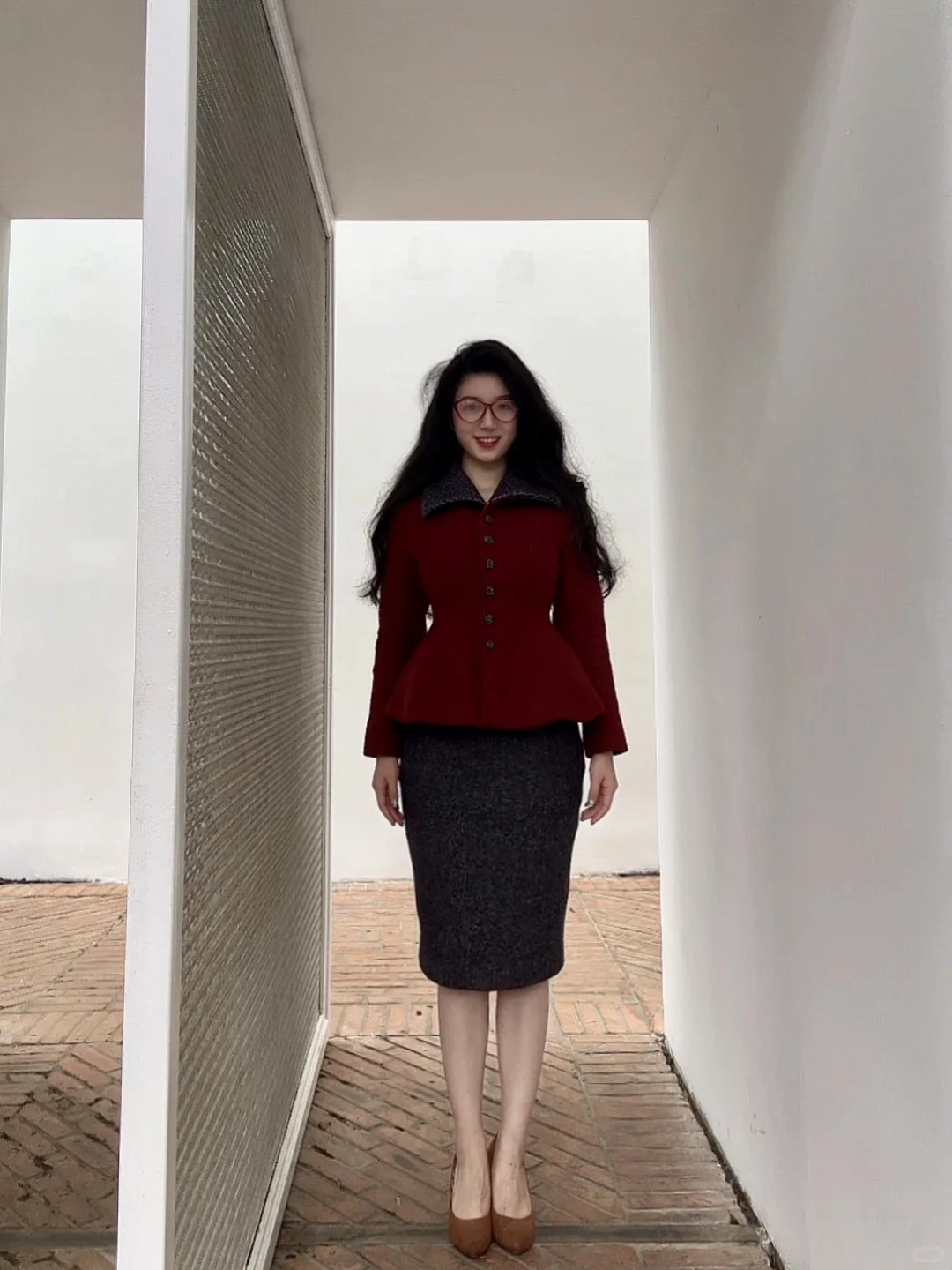 上身1秒掐腰复古套装！！！