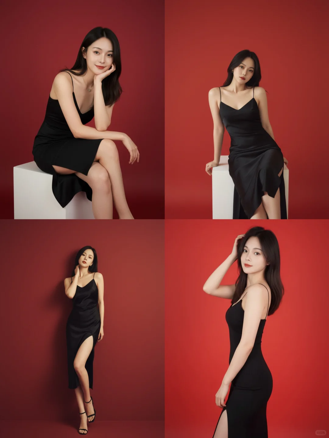 Nano Banana生成法式红墙写真（附提示词）