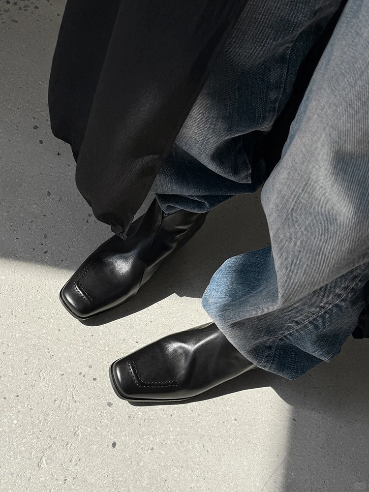 🍂复古粗跟靴子，通勤也能美美哒！