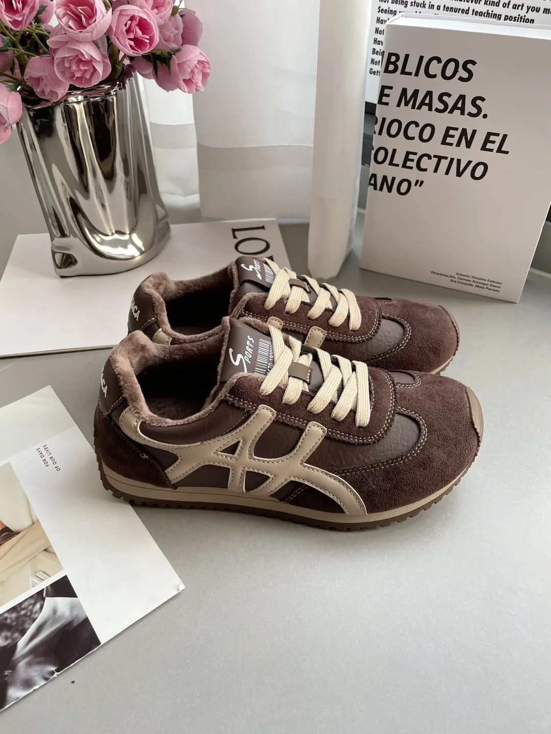 秋冬通勤搭子🍂复古加绒阿甘鞋