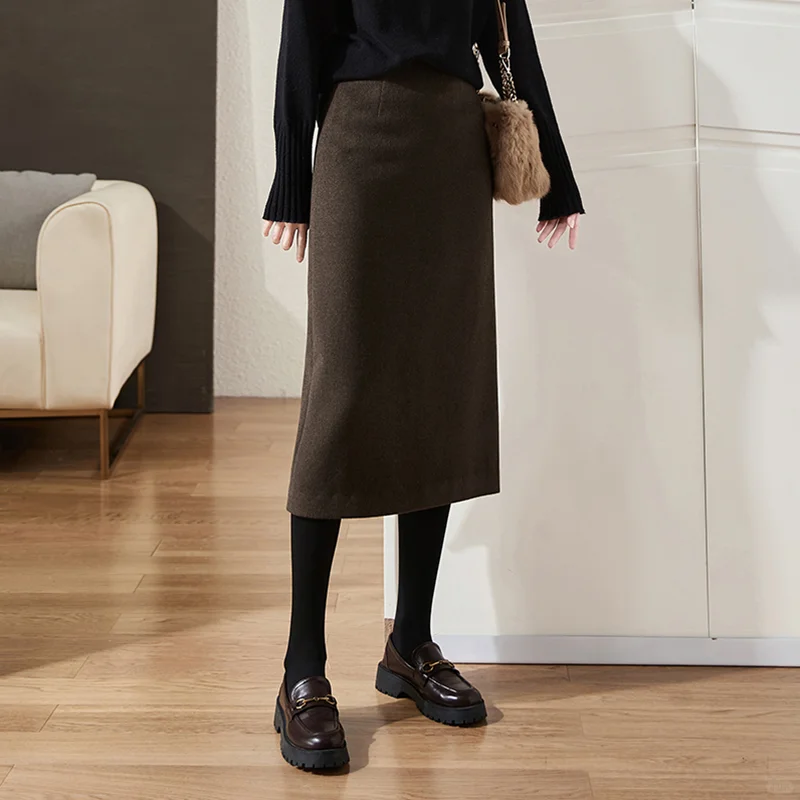 哥弟家一条可以穿着过冬的毛呢包臀裙✨