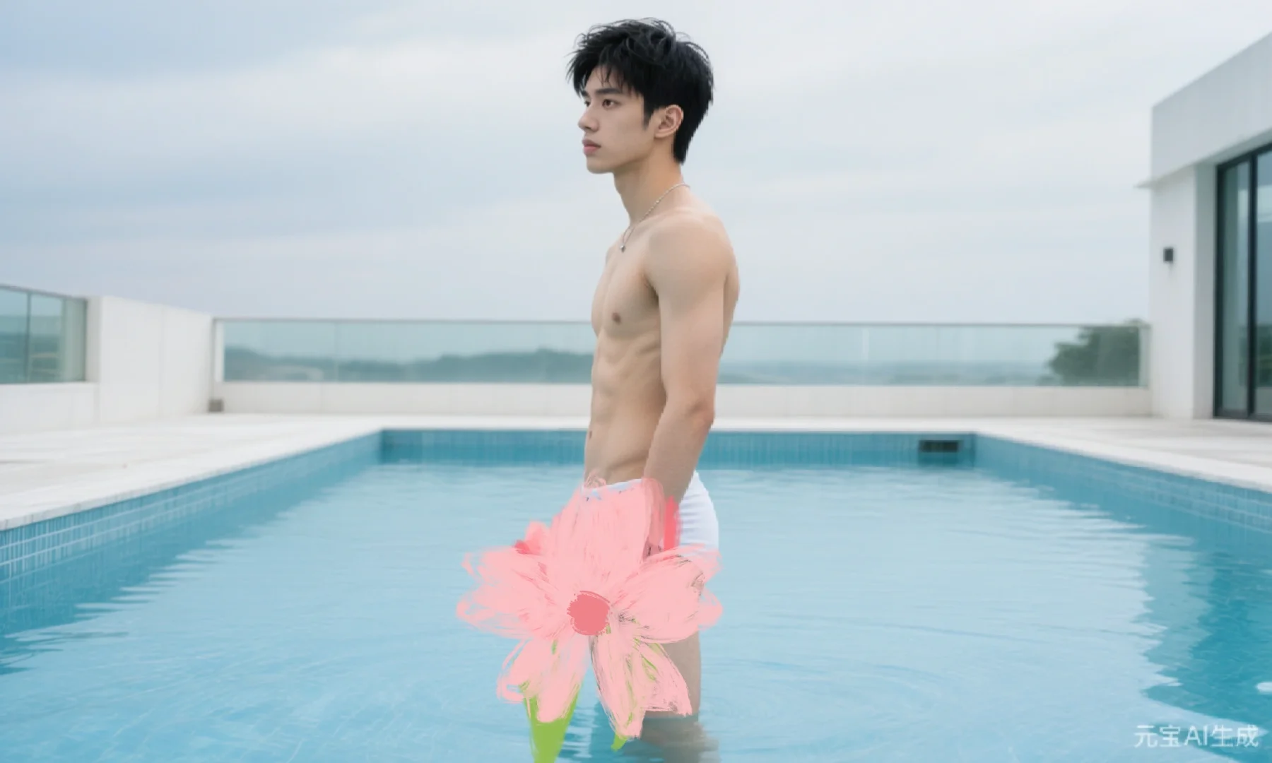 AI生成泳裤模特（私信原图）