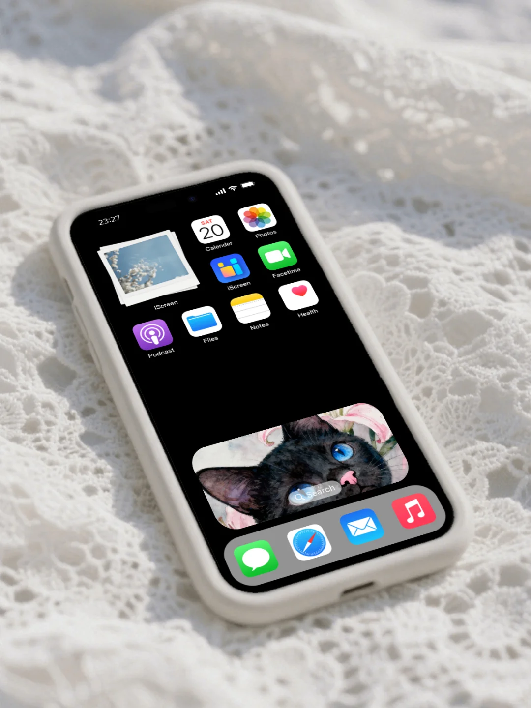 小众水彩猫咪手机壁纸