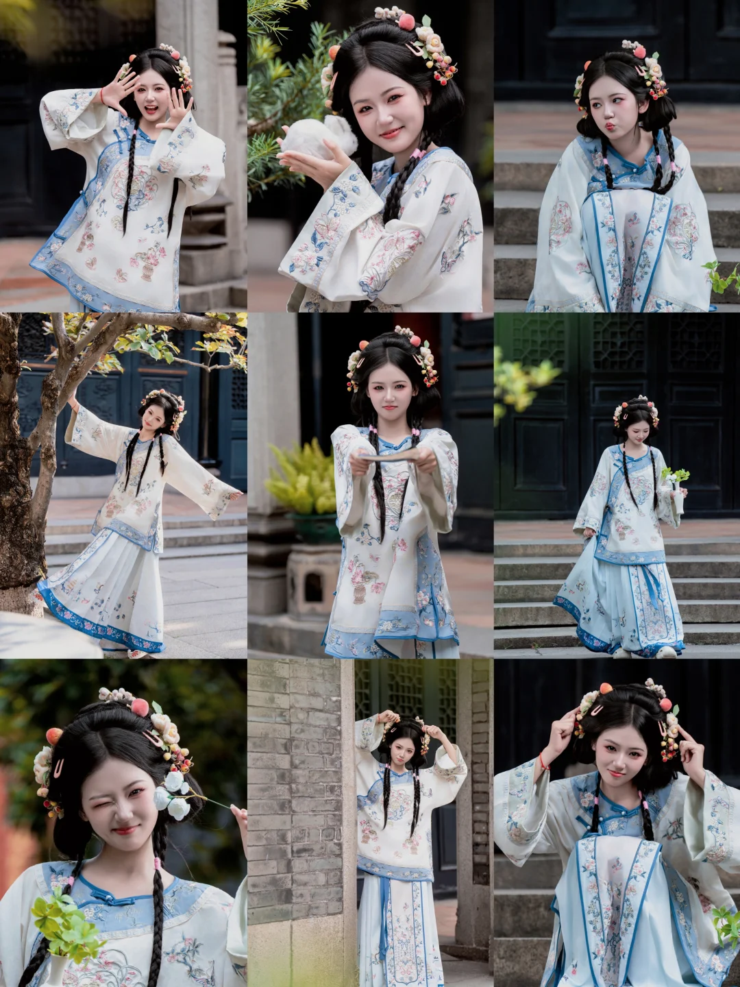 可爱型清汉女拍照姿势