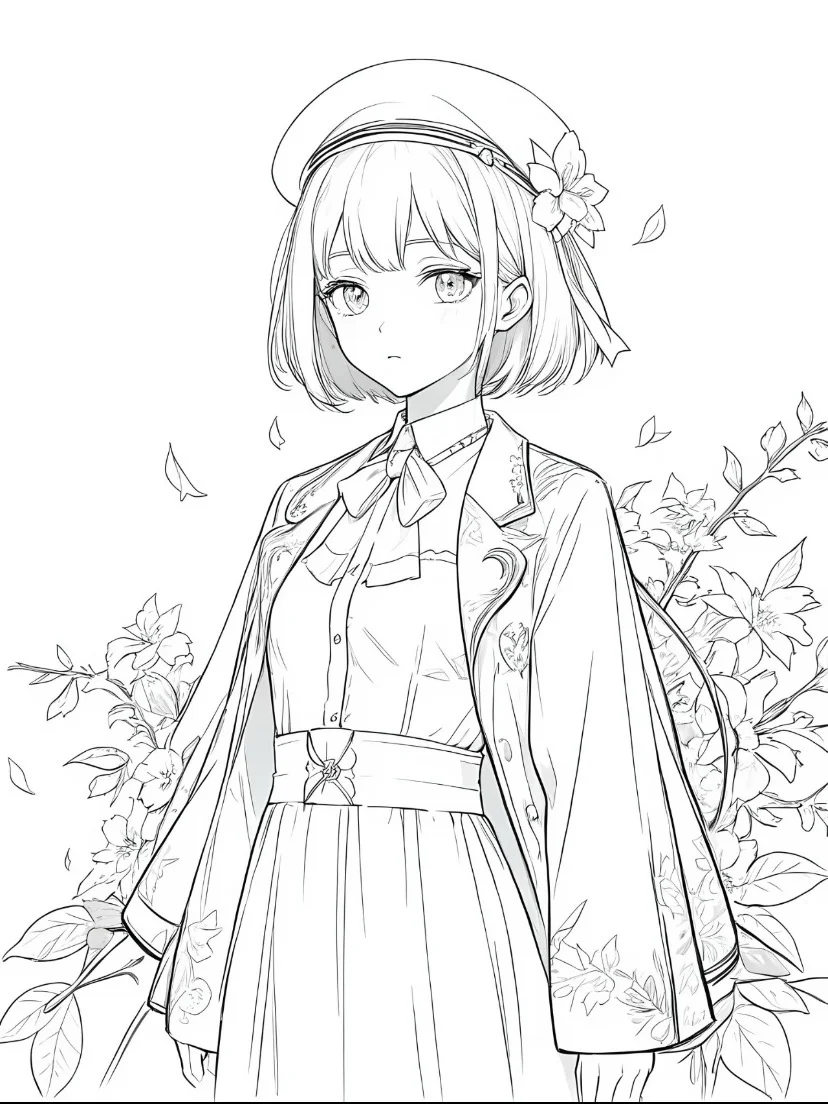 好美的线稿，拜托拜托真的很漂亮🤩