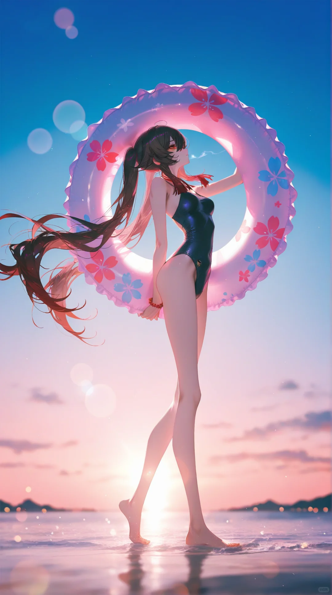 原神‖会泳装的胡桃，真的绝了～～～