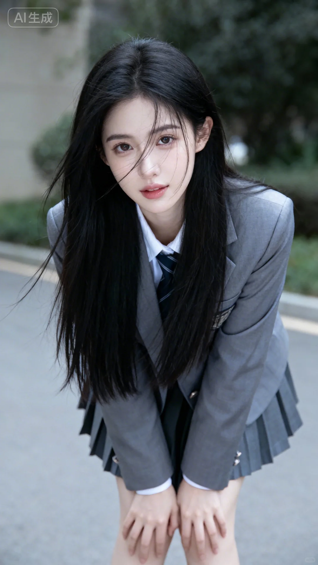 校服女孩，青春气息扑面而来