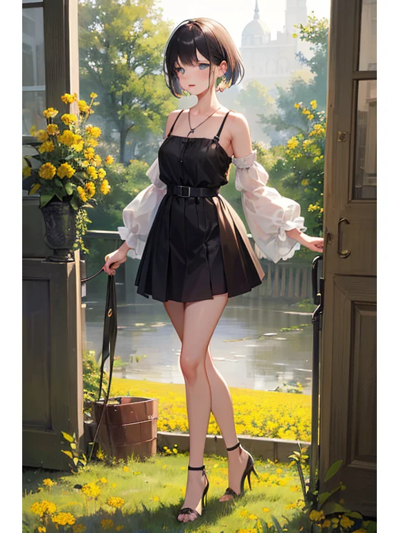 AI绘画｜动漫风：花田少女系列，时尚穿搭