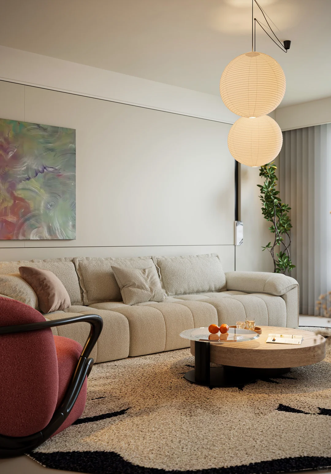 一眼爱上“女人味”十足的奶油风温馨小家设计