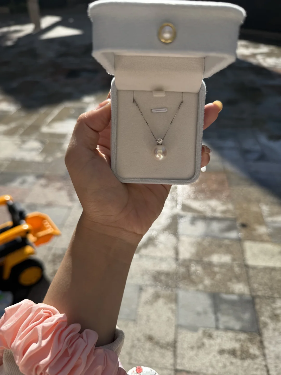 天然极光淡水珍珠吊坠12mm➗