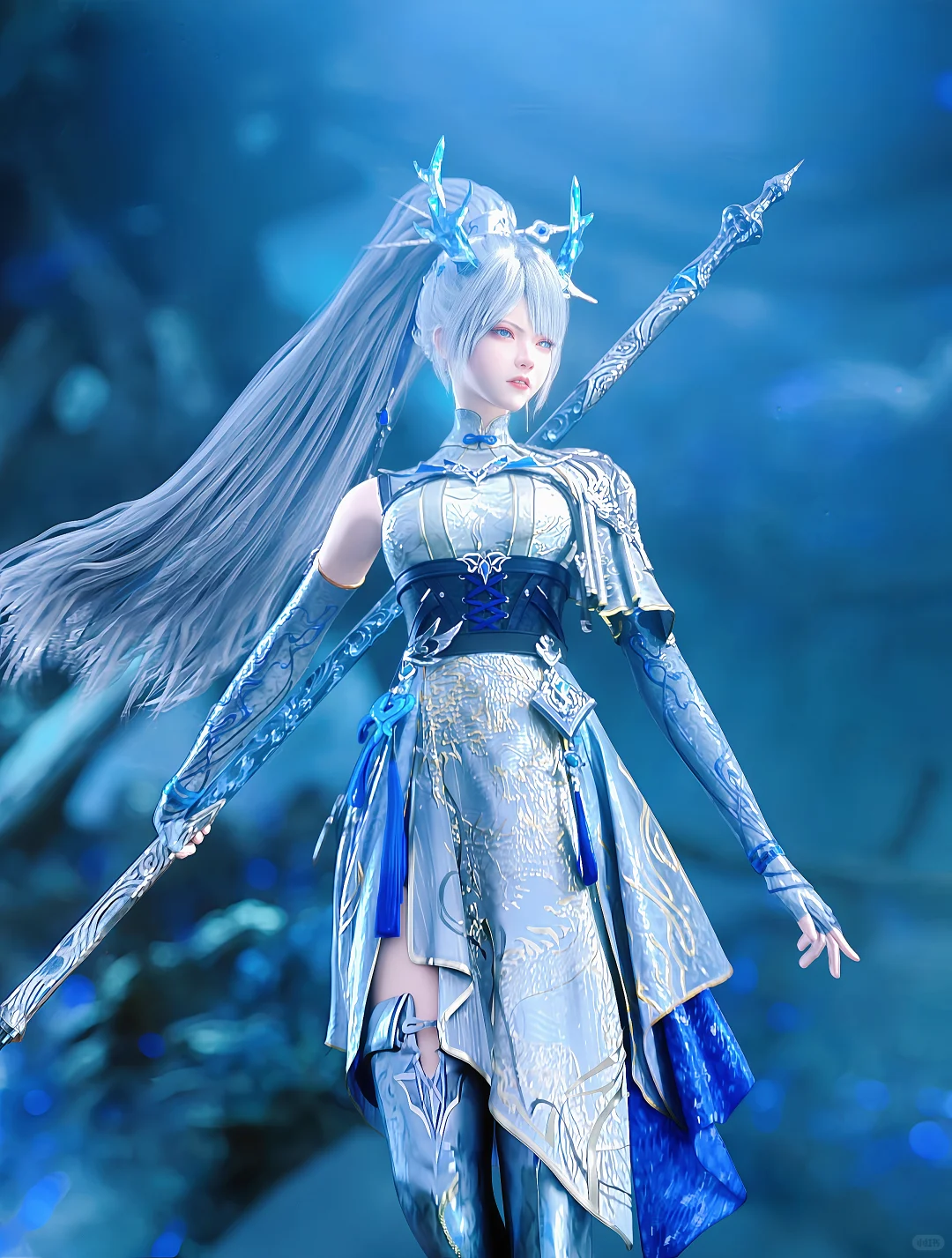 美少女变成御姐了“漱玉”白发高马尾来了！