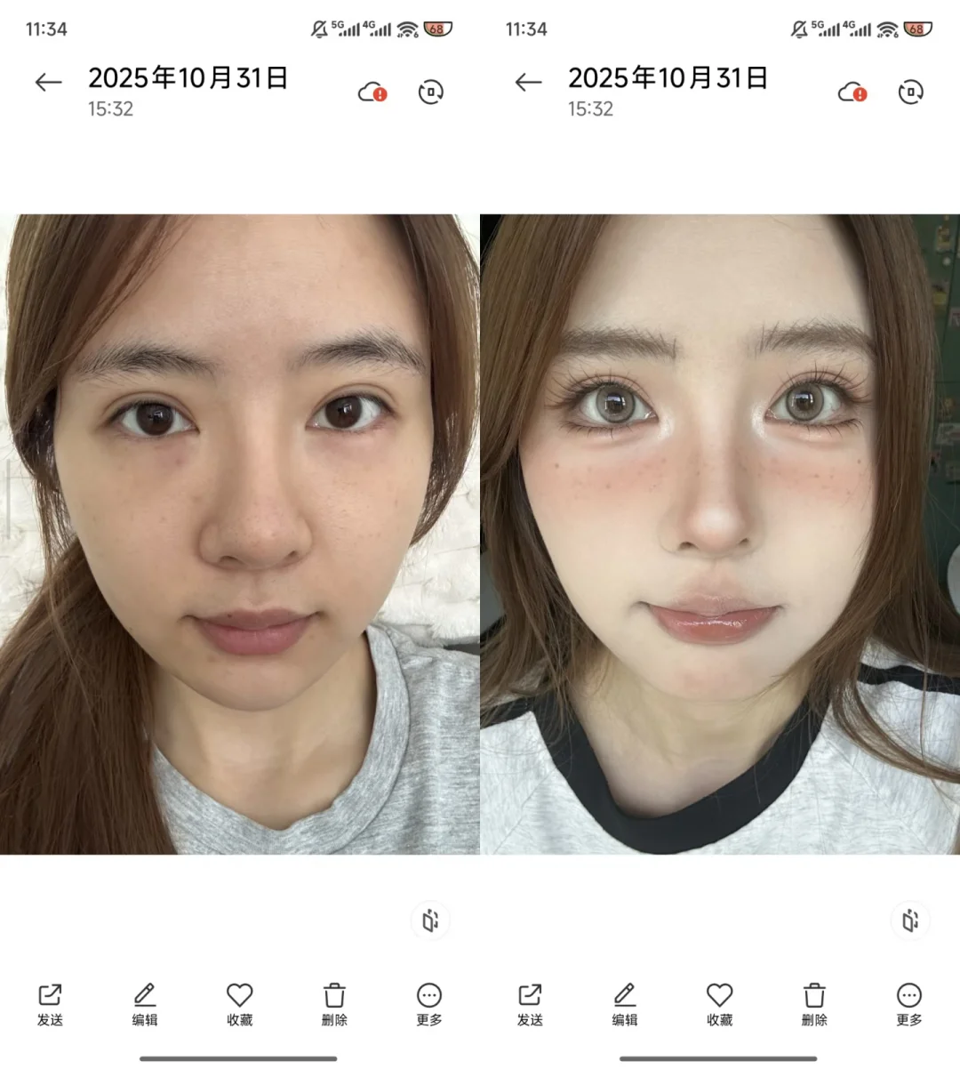 一整个天选美人，方圆脸也能很漂亮❗